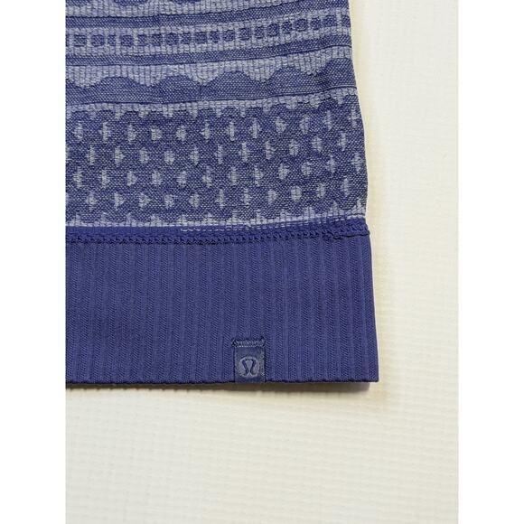 Lululemon Rest Less Hoodie Size 2 Blue Textured Long Sleeve Running Thumbholes - Picture 9 of 12
